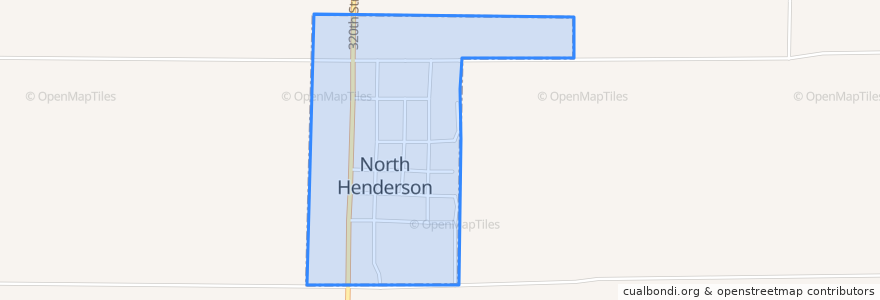 Mapa de ubicacion de North Henderson.