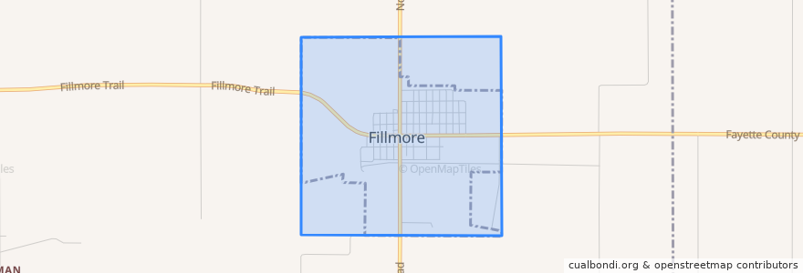 Mapa de ubicacion de Fillmore.