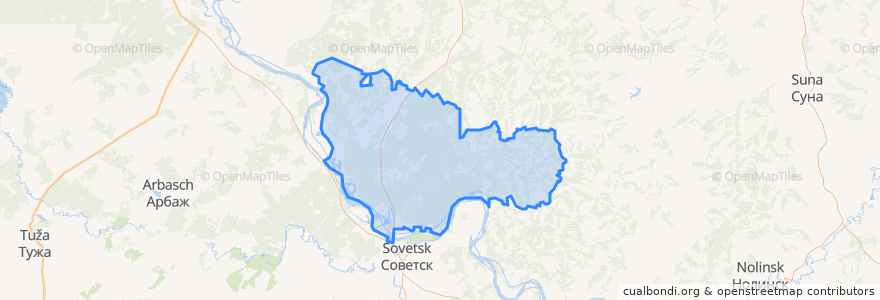 Mapa de ubicacion de Зашижемское сельское поселение.