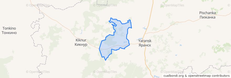 Mapa de ubicacion de Кугальское сельское поселение.