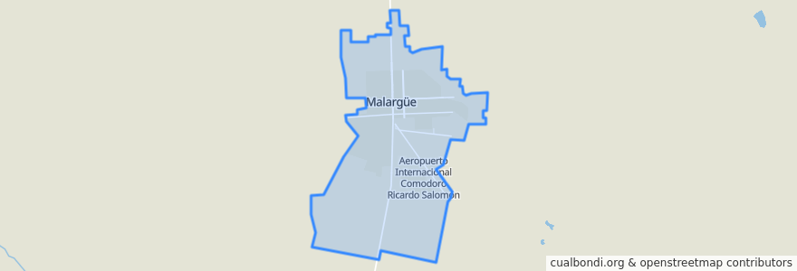 Mapa de ubicacion de Malargüe.