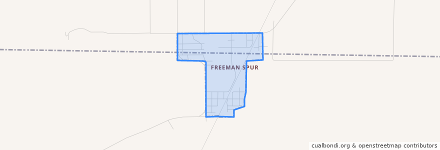 Mapa de ubicacion de Freeman Spur.