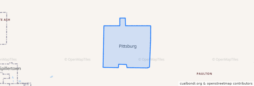 Mapa de ubicacion de Pittsburg.