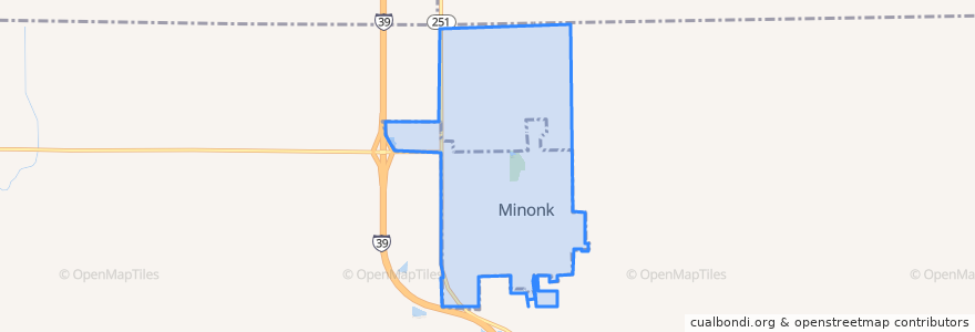 Mapa de ubicacion de Minonk.