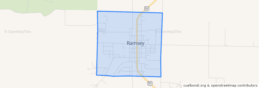 Mapa de ubicacion de Ramsey.