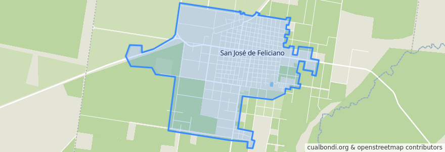 Mapa de ubicacion de San José de Feliciano.