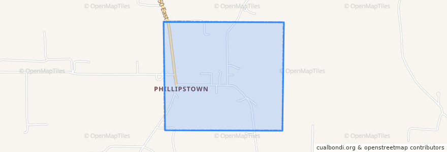 Mapa de ubicacion de Phillipstown.