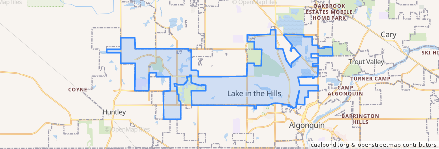 Mapa de ubicacion de Lake in the Hills.