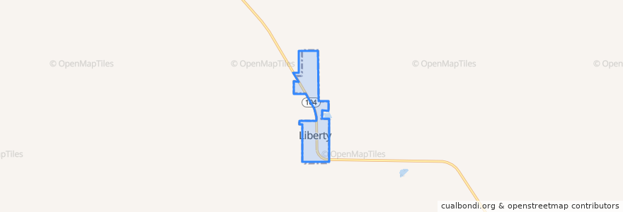 Mapa de ubicacion de Liberty.