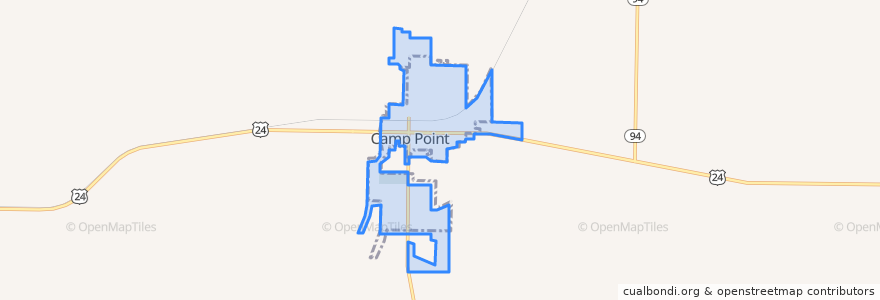 Mapa de ubicacion de Camp Point.