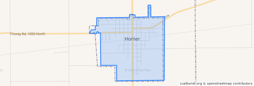 Mapa de ubicacion de Homer.