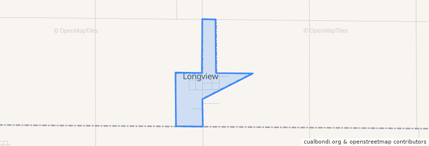 Mapa de ubicacion de Longview.