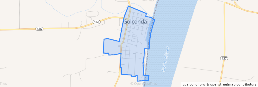 Mapa de ubicacion de Golconda.