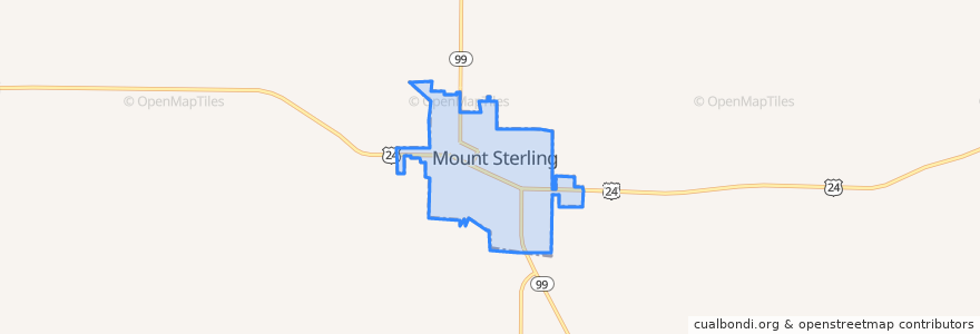 Mapa de ubicacion de Mount Sterling.