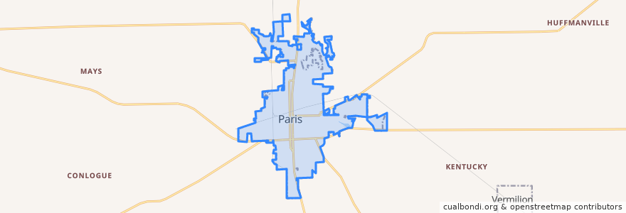 Mapa de ubicacion de Paris.