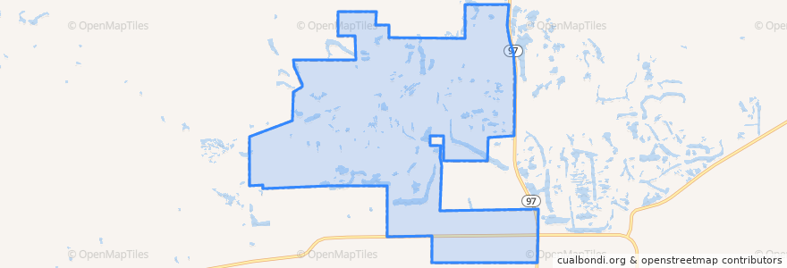 Mapa de ubicacion de Fairview.