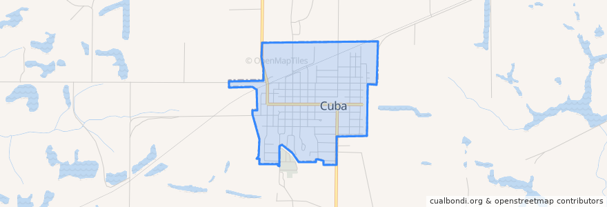 Mapa de ubicacion de Cuba.