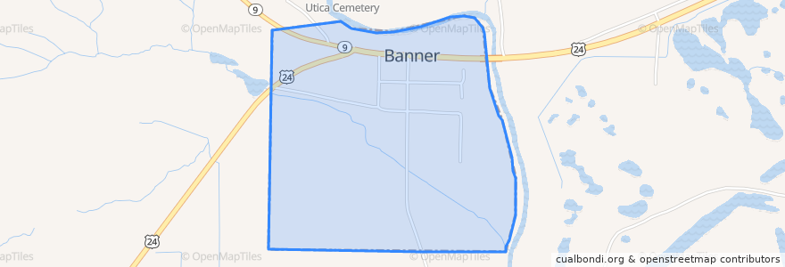 Mapa de ubicacion de Banner.