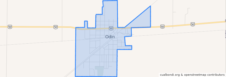 Mapa de ubicacion de Odin.