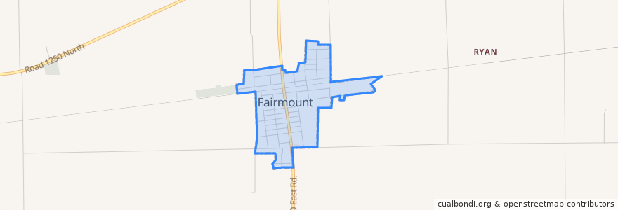 Mapa de ubicacion de Fairmount.