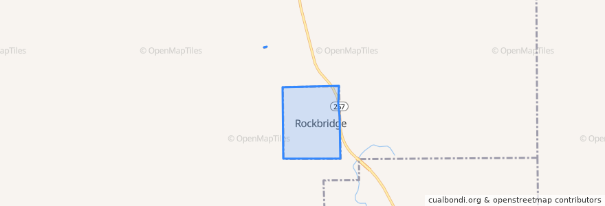 Mapa de ubicacion de Rockbridge.