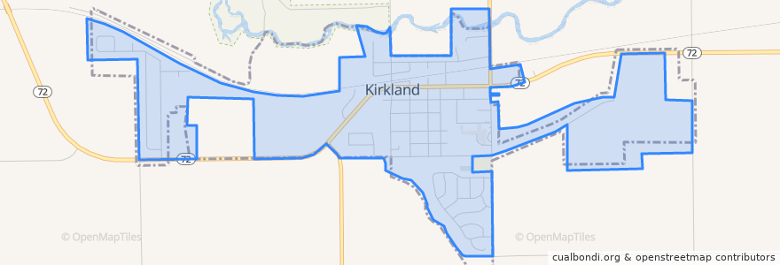 Mapa de ubicacion de Kirkland.