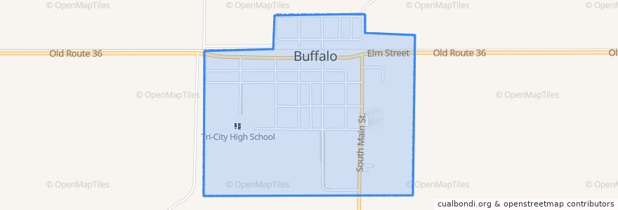 Mapa de ubicacion de Buffalo.