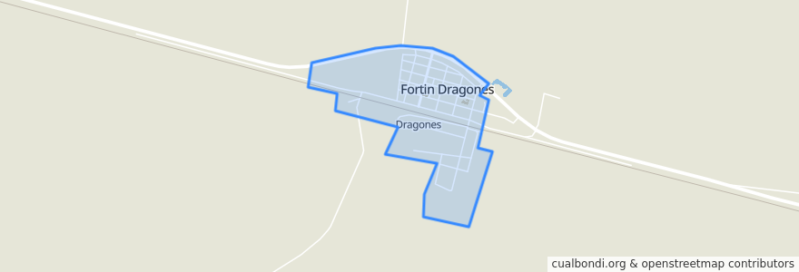 Mapa de ubicacion de Fortin Dragones.