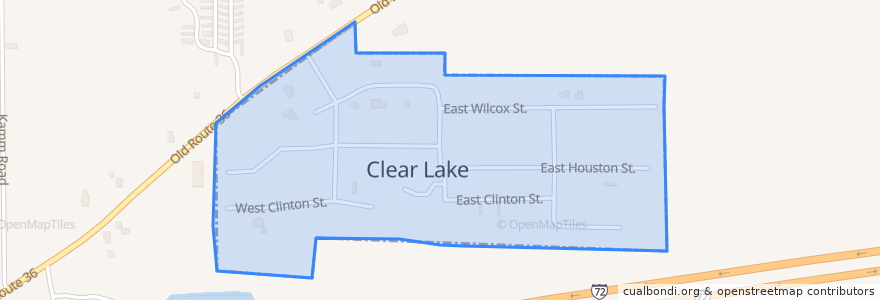 Mapa de ubicacion de Clear Lake.