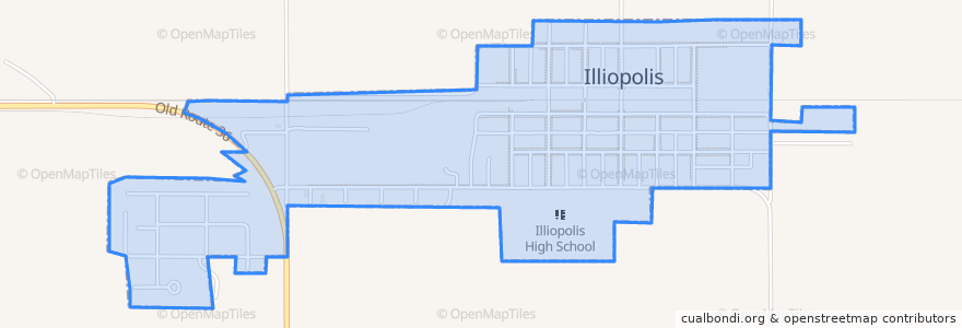 Mapa de ubicacion de Illiopolis.