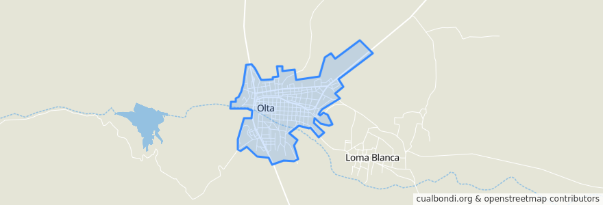 Mapa de ubicacion de Olta.