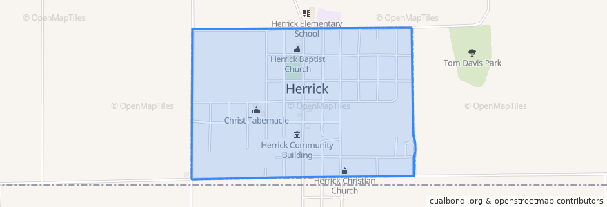 Mapa de ubicacion de Herrick.