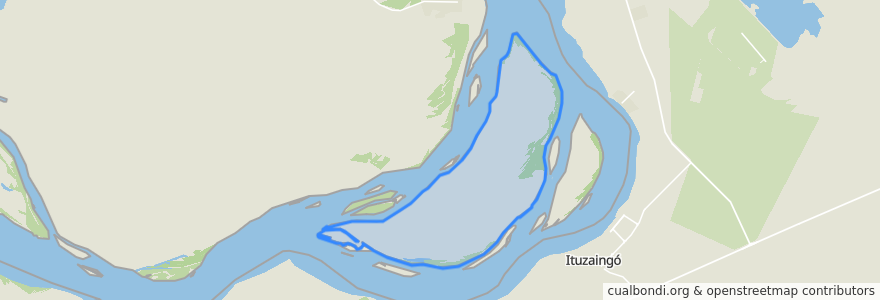 Mapa de ubicacion de Isla Apipé Chico.