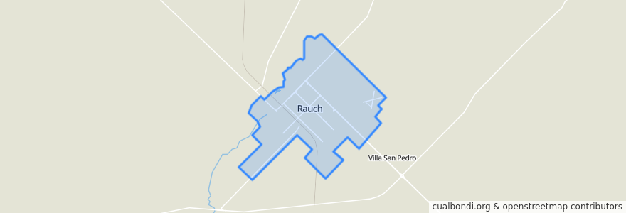 Mapa de ubicacion de Rauch.