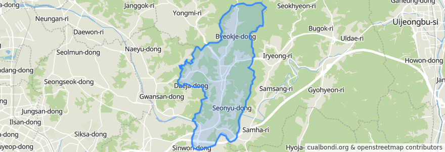 Mapa de ubicacion de Goyang-dong.