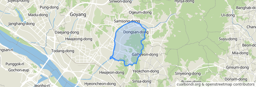 Mapa de ubicacion de Changneung-dong.