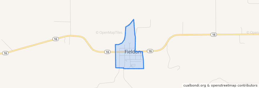 Mapa de ubicacion de Fieldon.