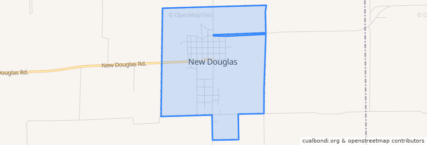 Mapa de ubicacion de New Douglas.