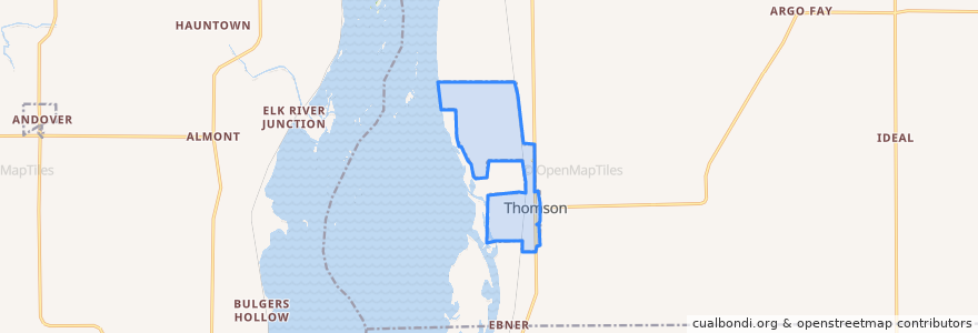 Mapa de ubicacion de Thomson.