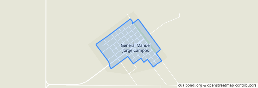 Mapa de ubicacion de General Manuel Jorge Campos.