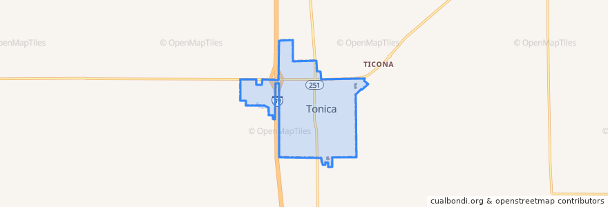 Mapa de ubicacion de Tonica.