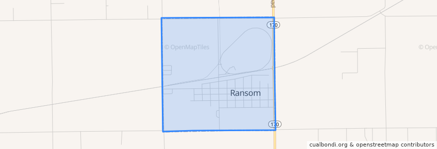 Mapa de ubicacion de Ransom.