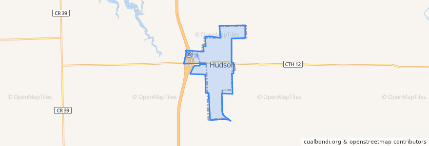 Mapa de ubicacion de Hudson.