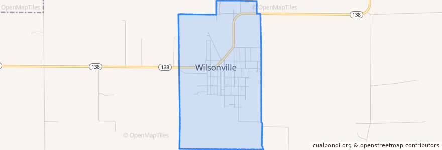 Mapa de ubicacion de Wilsonville.