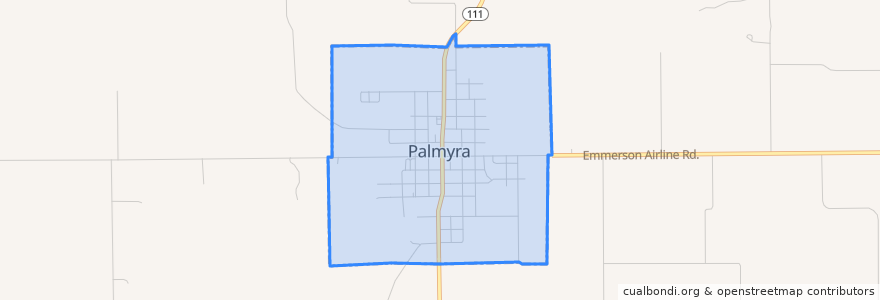 Mapa de ubicacion de Palmyra.