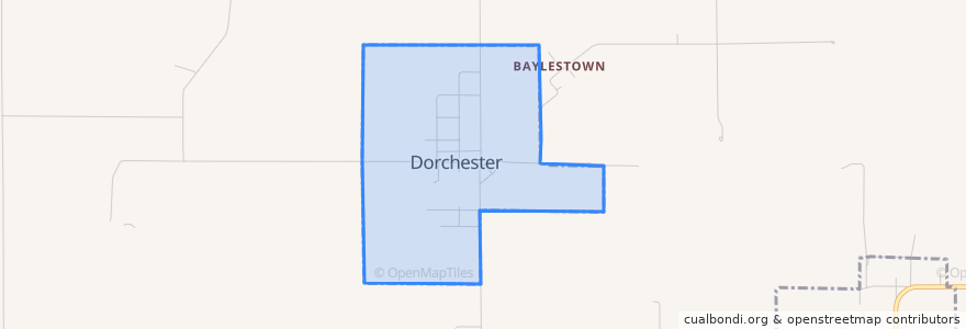 Mapa de ubicacion de Dorchester.