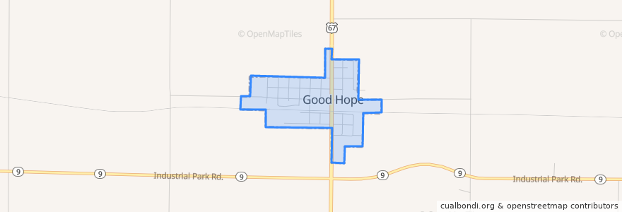 Mapa de ubicacion de Good Hope.