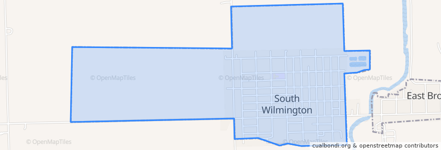 Mapa de ubicacion de South Wilmington.