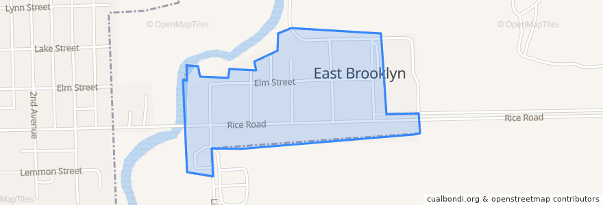 Mapa de ubicacion de East Brooklyn.