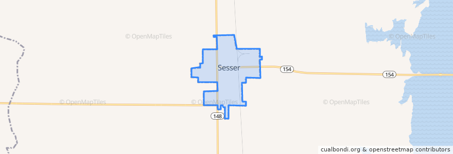 Mapa de ubicacion de Sesser.